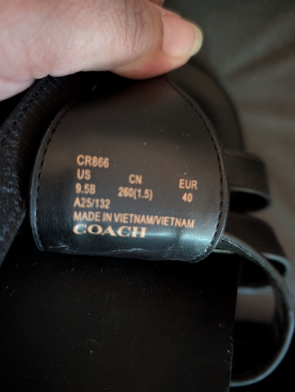 Coach Black Leather Strappy Sandals - Women's - Picture 4 of 4